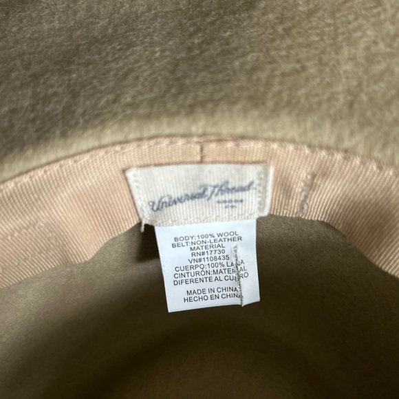 Wide-Brim Tan Fedora Hat - Picture 3 of 3